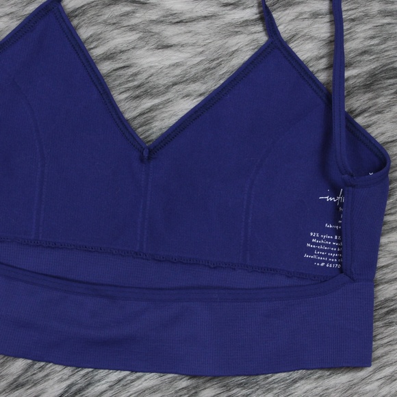 Free People Seamless Low Back Navy Blue Bralette - Picture 5 of 6
